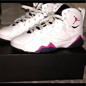 Air Jordan 7 retro white/fireberry 5Y